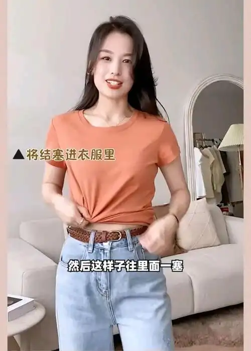 为什么你穿t恤那么路人感,超实用简单t恤打结方法让你提升时尚感