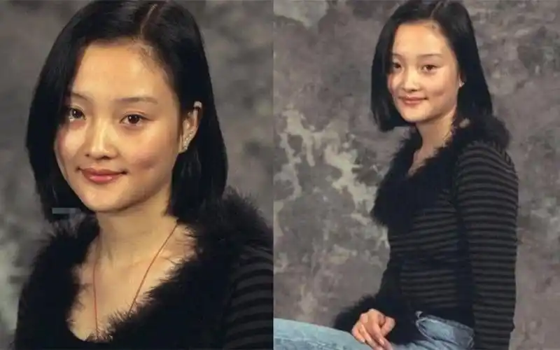 李小璐早年旧照曝光.没有滤镜下尽显清纯,整没整容一目了然