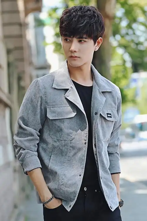 夹克男春秋季青年韩版修身上衣男士休闲潮流社会小伙外套男装夹克