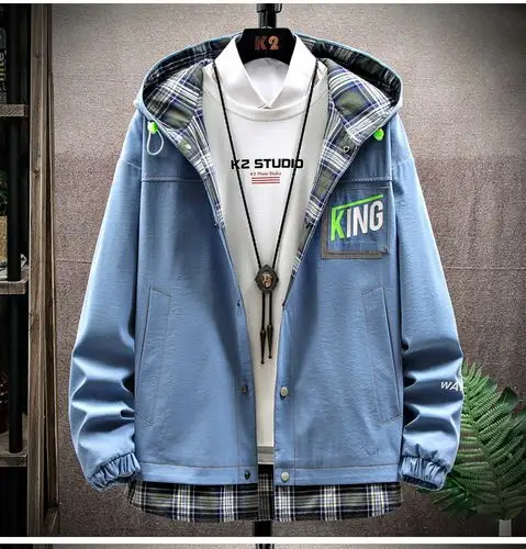 南极人秋季外套男韩版潮流男生衣服搭配一套痞帅男装套装学生帅气春秋