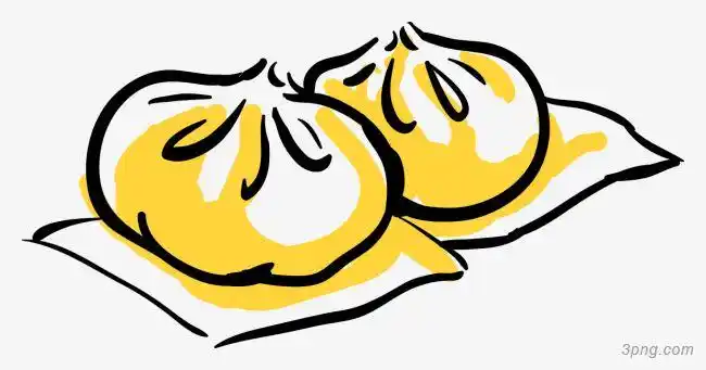 手绘包子png素材透明免抠图片卡通手绘