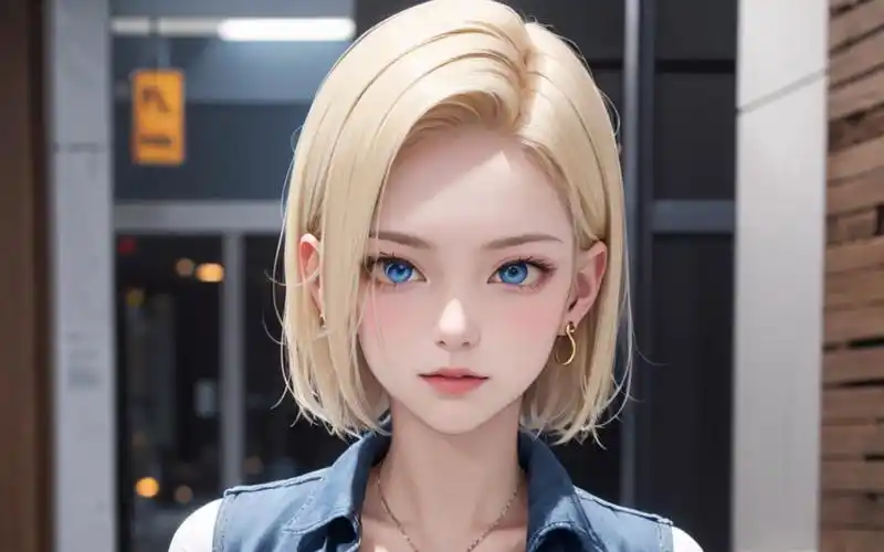 龙珠 人造人18号(二)|ai绘画(附原图包)-血夜连城-默认收藏夹-哔哩