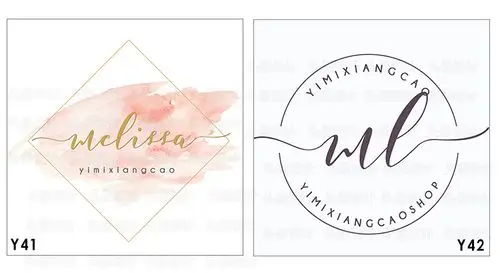 logo水印設計 清新簡約英文手寫店標 微信淘寶qq頭像 手繪風設計