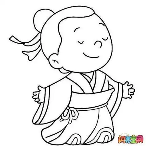 古代动漫人物简笔画男生