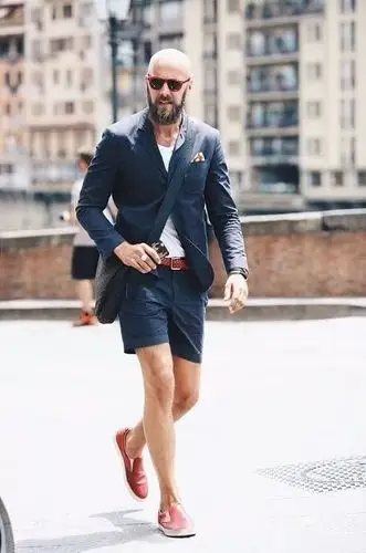 别忘了西装 短裤这组搭配本身就来源于男性着装.