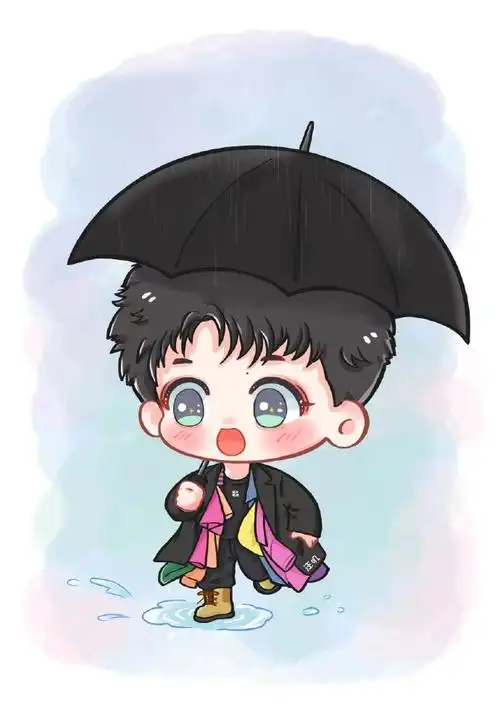 分享一组新的王一博q版手绘图,电影人,时尚宠儿,运动天才,正能量,我会