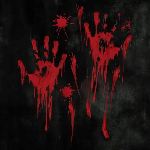 房间墙纸自粘壁纸贴画创意个性恐怖血脚印万圣节场景布置装饰墙贴