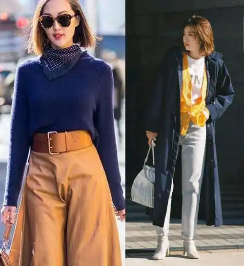 藏青色配什么颜色好看(我承认,"藏蓝色"真的好看,5个穿搭"配色"思路