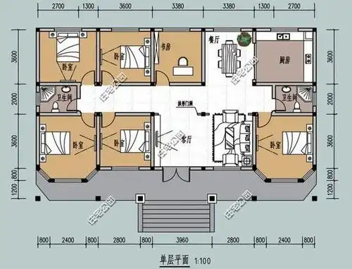 10套新农村平房户型 火炕车库双客厅 回家建一套不