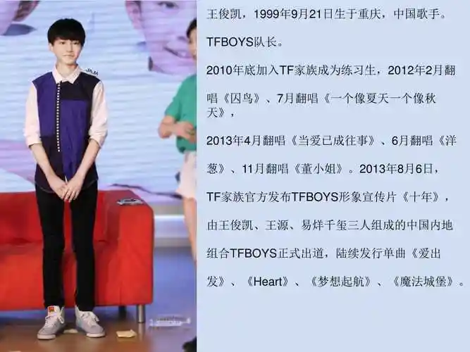 王俊凯简介ppt课件