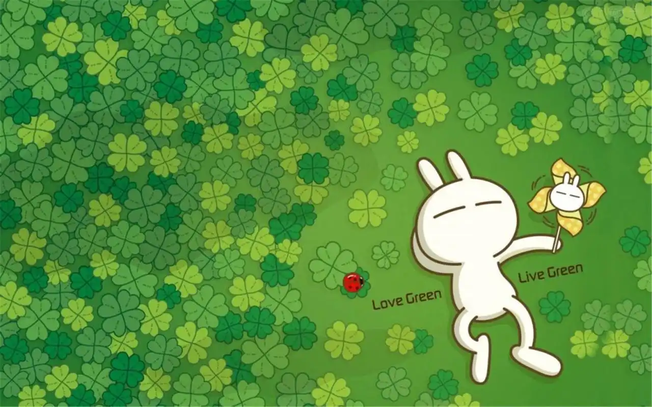 可爱兔斯基萌系卡通高清电脑桌面壁纸下载,呆萌可爱的兔斯基图片,美桌