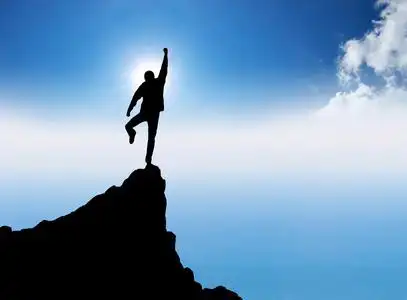 胜利的剪影图片