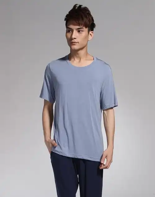 纤丝鸟 中灰蓝色超细木代尔短袖衫