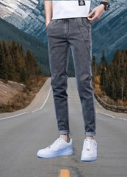 南极人nanjiren同款男士牛仔裤秋季新款长裤子男休闲裤秋天穿裤子百搭