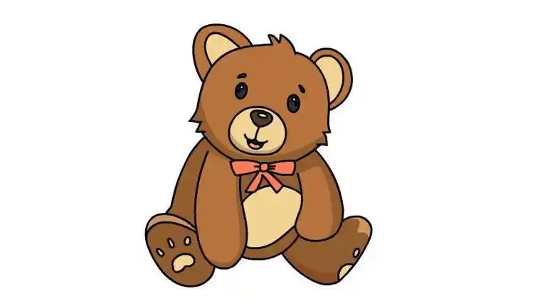 一头熊的简笔画卡哇伊