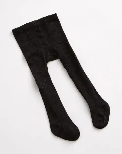 女童黑色亮丝打底袜