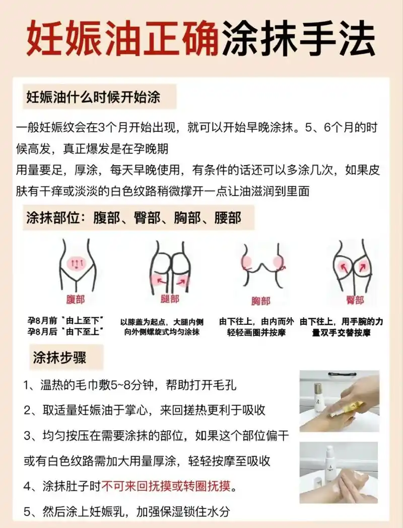 不要再乱涂了!妊娠油正确涂抹手法太重要了