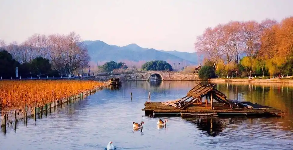 站在西泠桥可以全览整个西湖的美景,桥身并不长,花十几,二十分钟就