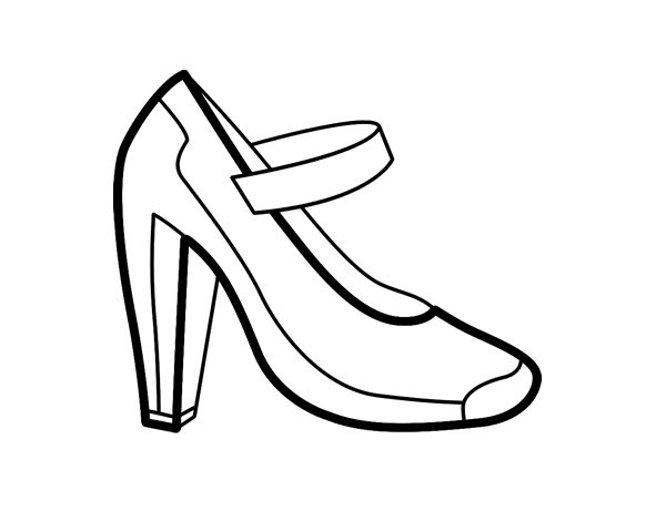 休闲鞋简笔画图片