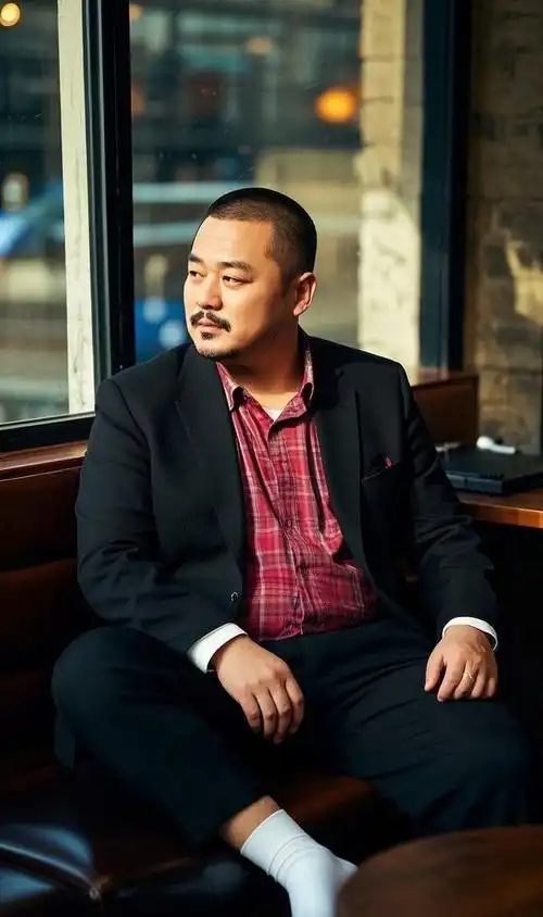 唇上精心修剪的小胡子,恰到好处地为他增添了成熟韵味