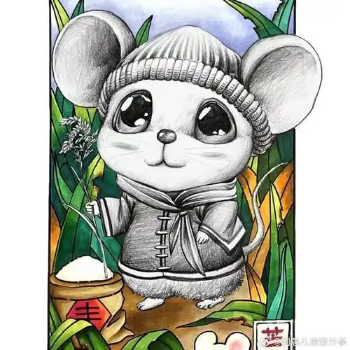 十二生肖动物主题创意素描作品#素描#少儿美术课程超话