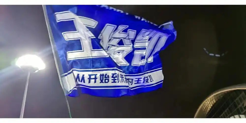 终于为王俊凯举了一次灯牌和大旗