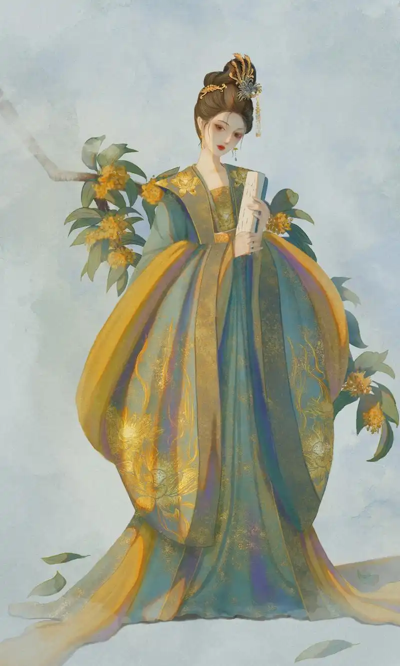 七张后宫美人系列古风插画,你最喜欢哪位娘娘?画师:鬼花花儿!