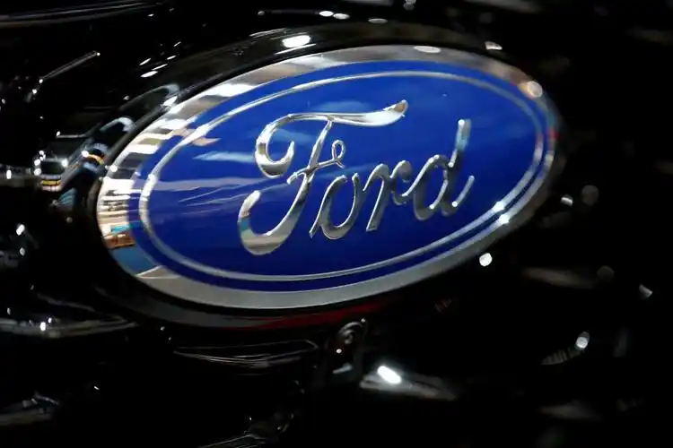 ford logo is pictured at the 2019 frankfurt motor show (iaa) in