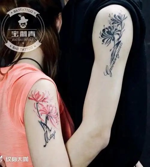 彼岸花_纹身图案手稿图片_王尧的纹身作品集