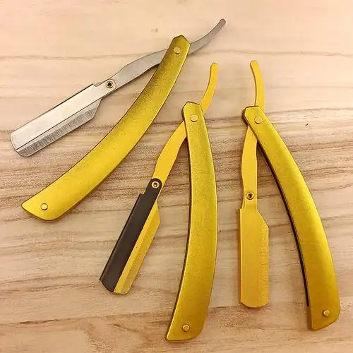 老式剃刀喷漆abs塑料手柄不锈钢理发剃须刮胡子刀修眉毛刀新款