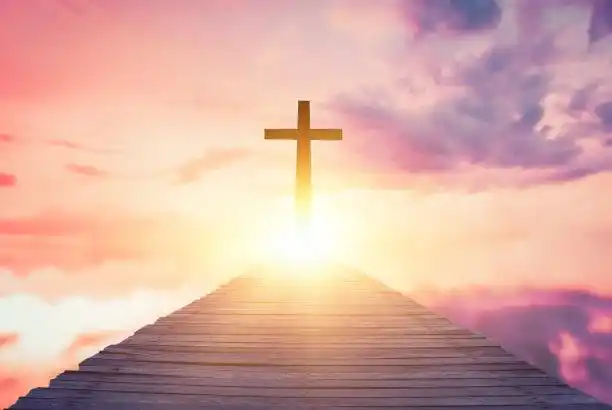 天空 十字架图片