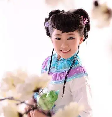 古代小女孩发型图片 8岁小女孩真正的古代发型步骤图片