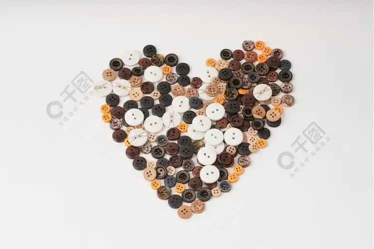 纽扣堆积创意摄影