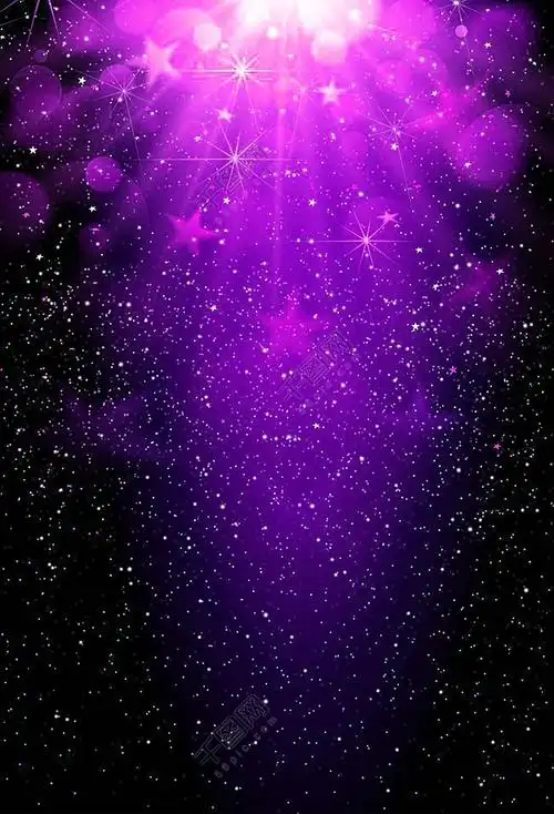紫黑色浪漫星空背景素材