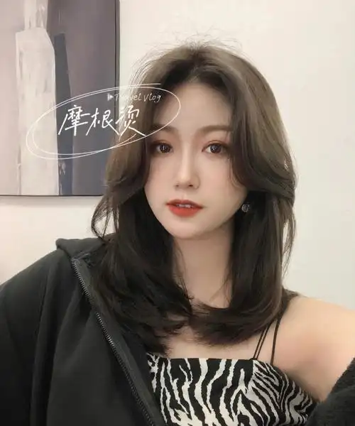 超显气质锁骨发韩国摩根烫十冷棕灰发色锁骨发是最能修饰脸型的发型