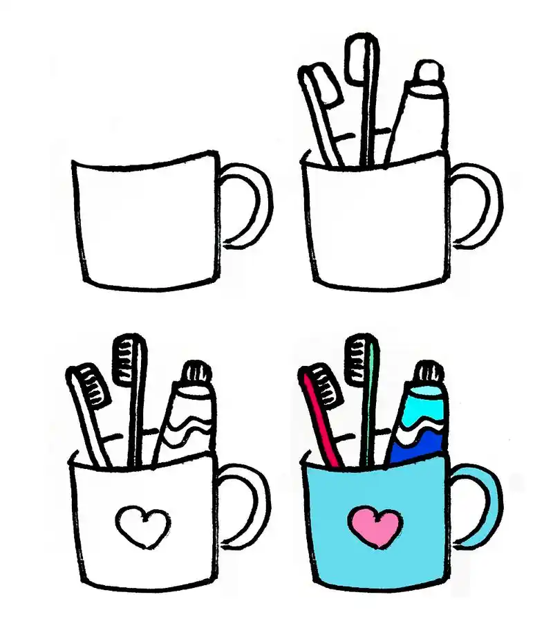 简单的生活用品儿童简笔画大全(二)有详细步骤图讲解,超简单