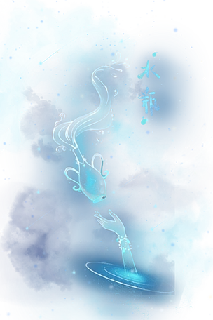 梦幻星空蓝色银河系水瓶座