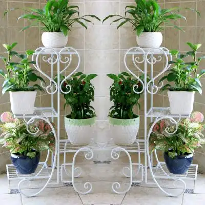 欧式花架铁艺多层室内花盆架客厅落地阳台组装绿萝花架子特价