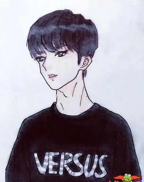 易烊千玺简笔画q版,超可爱易烊千玺卡通简笔画