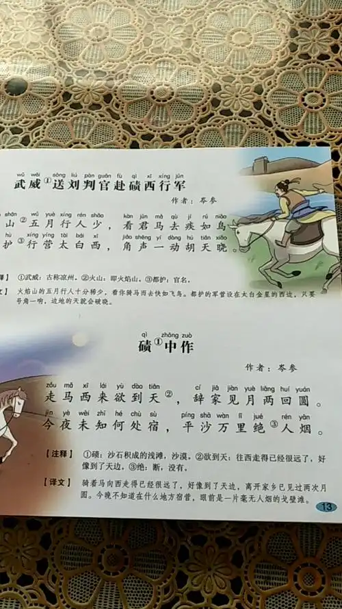 国学学习学习一首唐诗碛中作