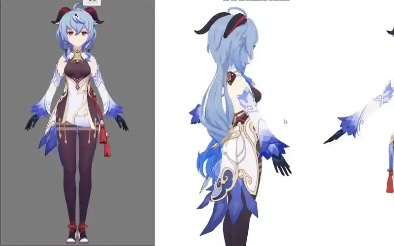 3dmax人物建模,【原神】角色建模解析——甘雨