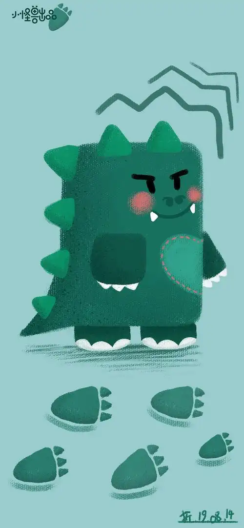 大学设计的一只小恐龙(怪兽),呦呦呦.