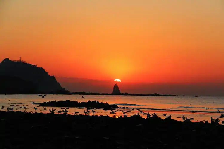 青岛石老人日出随拍——缘来有你!