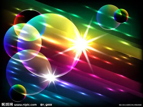 炫彩动感光线泡泡梦幻背景图片