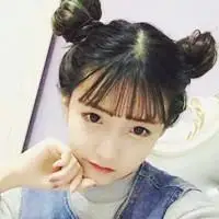 呆萌双丸子头女生头像