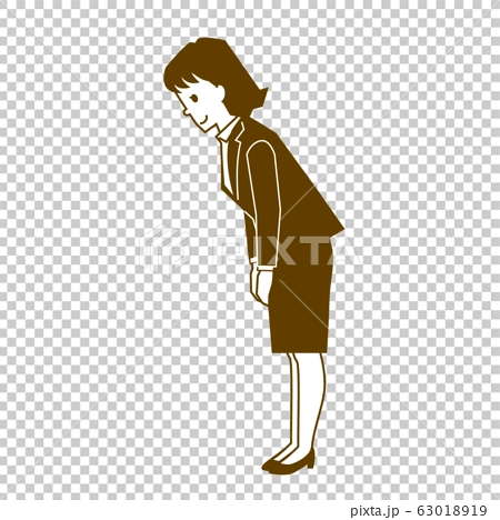 插图素材: 鞠躬人女人图 查看全部