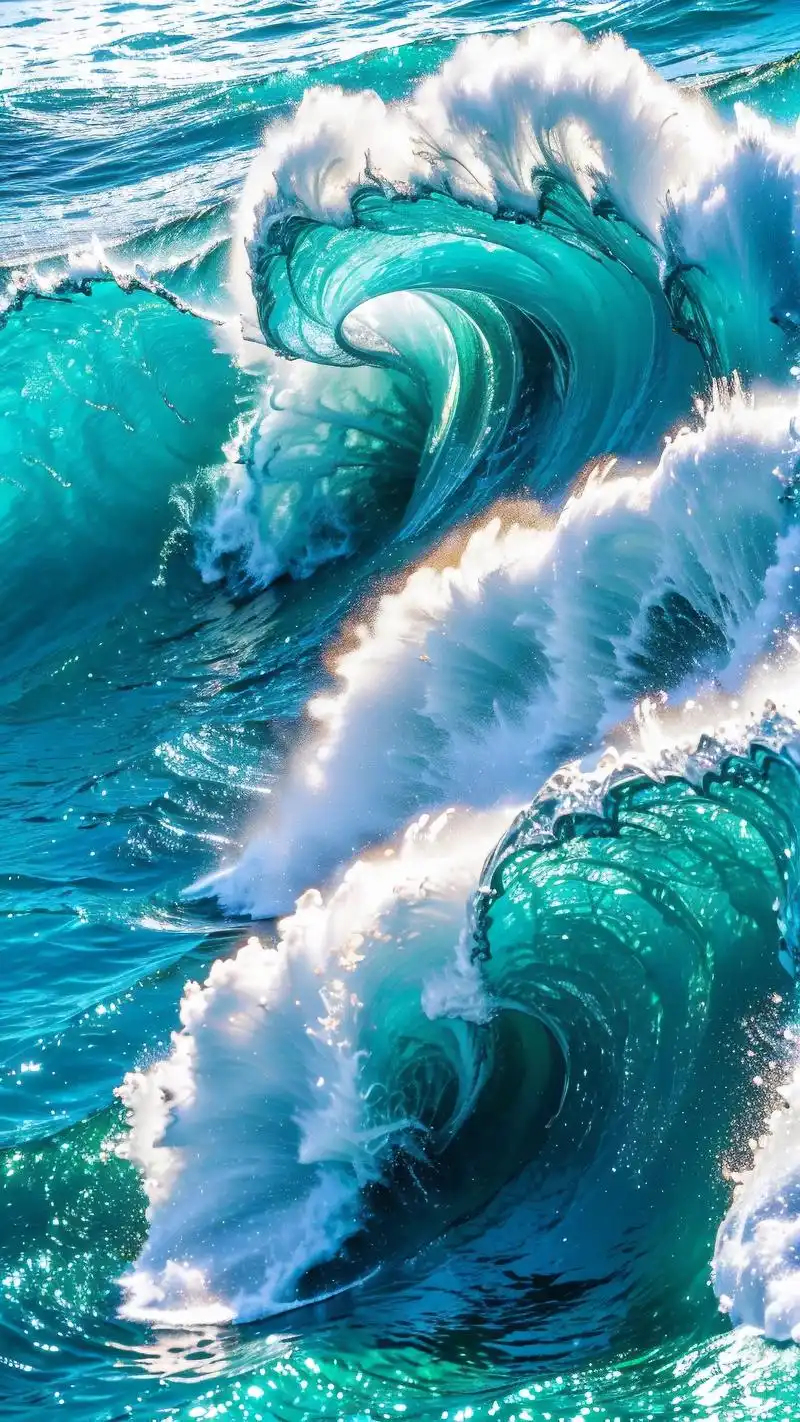 98蓝色海洋壁纸,给手机换个新装95