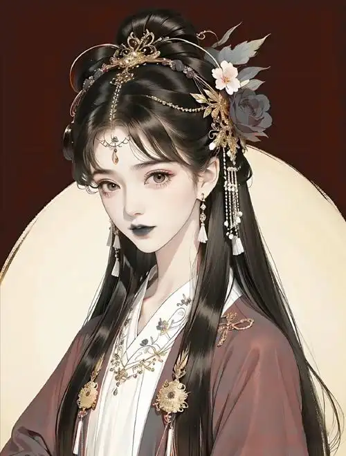 古风汉服红衣系列头像