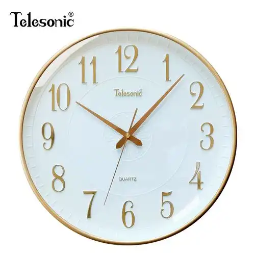 telesonic天王星轻奢艺术挂钟客厅网红餐厅装饰钟表时尚创意浮雕挂表