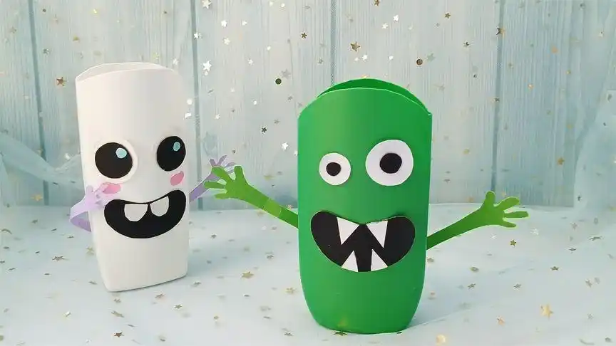 塑料瓶有妙用 拿来做可爱小怪兽 即能当收纳盒又可以当笔筒